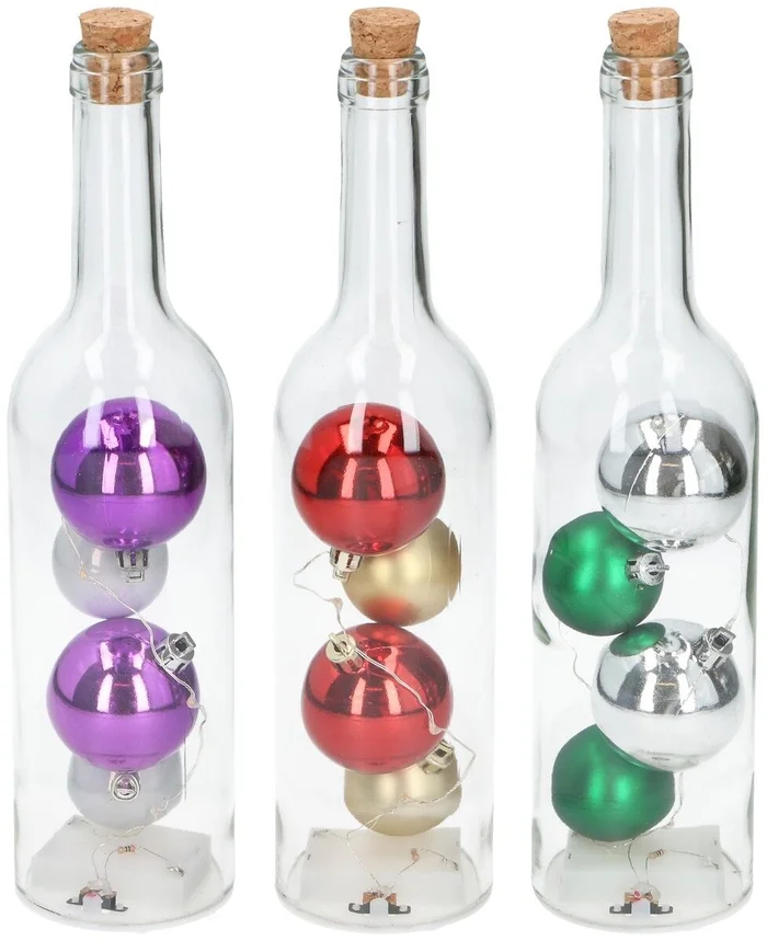 X-Mas Dekoflasche, 5 LED