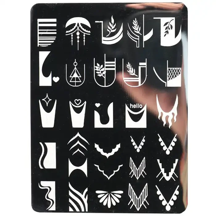 XL French Stamping Schablone 2