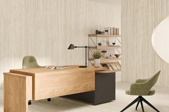 XXL-Fliese 120×280 cm Travertin-Steinoptik beige creme „Timeless Cream“ Großformat rektifiziert