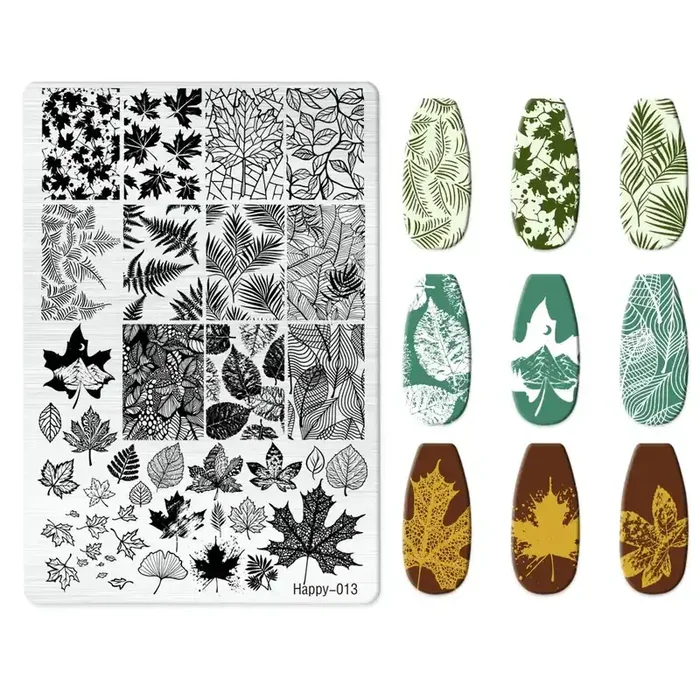 XXL Stamping Schablone Autumn Leaves