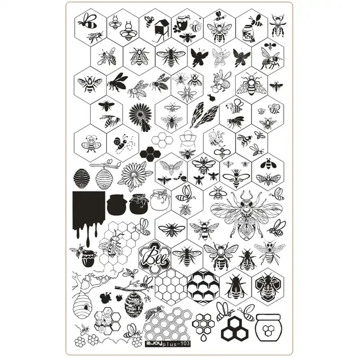 XXL Stamping Schablone Biene