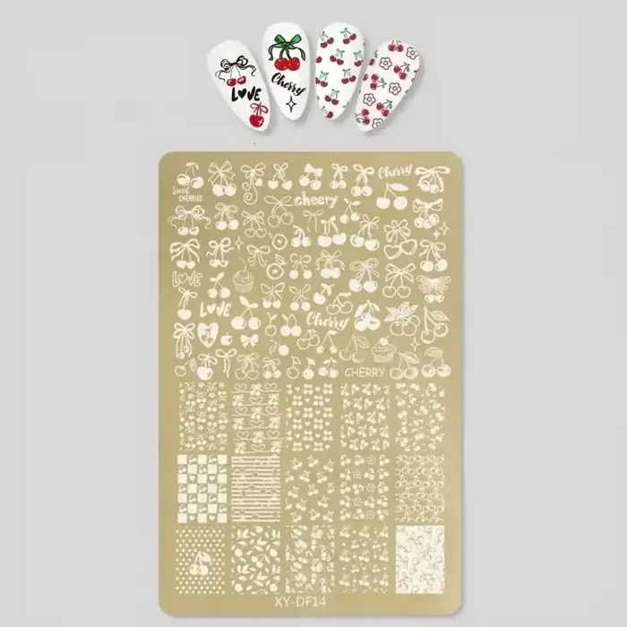 XXL Stamping Schablone Kirsche