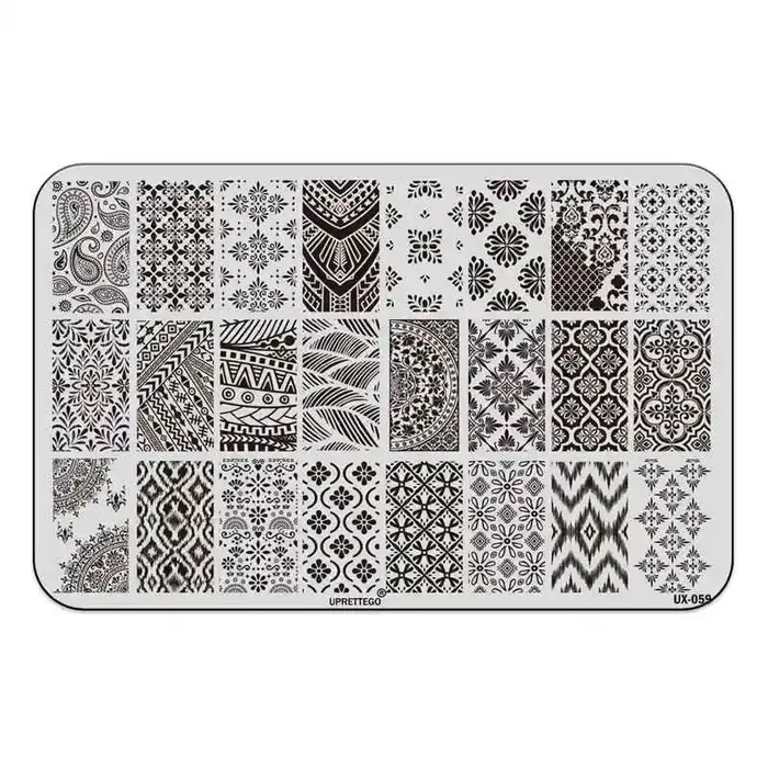 XXL Stamping Schablone Muster 2