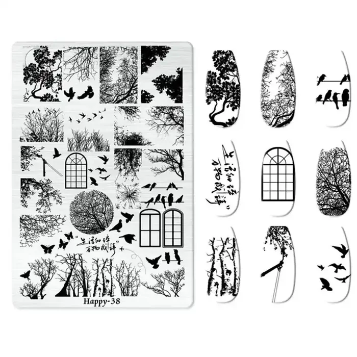 XXL Stamping Schablone Nature