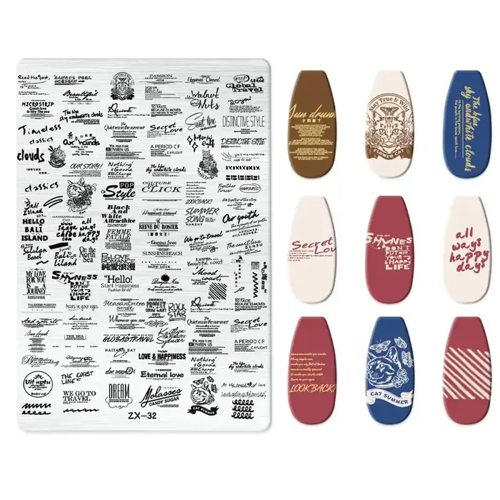 XXL Stamping Schablone Schrift 4