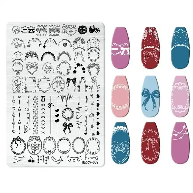 XXL Stamping Schablone Sweet Romance