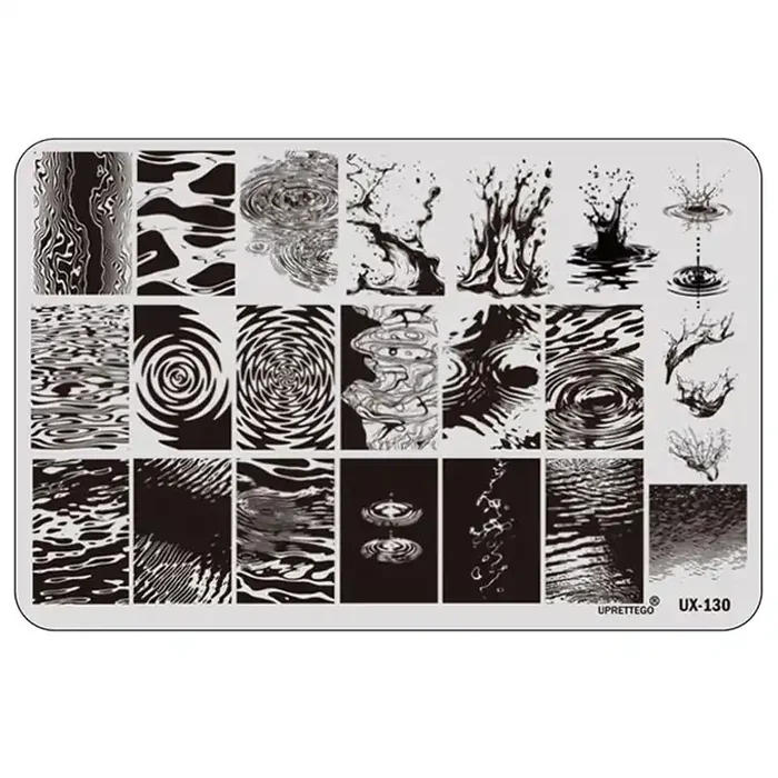 XXL Stamping Schablone Wassertropfen