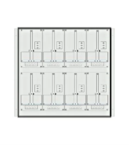 Zählerwanne 2-reihig, 8 Zählerplätze / 18 Modulhöhen