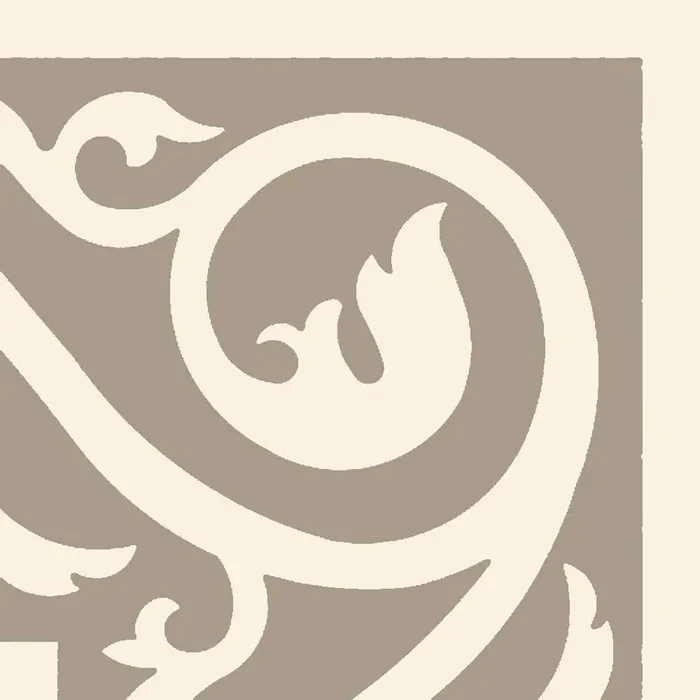 Zahna Alt Brandenburg Hellgrau/Weiss Matt Eckfries 17×17 Art.-Nr. 111177978.1716