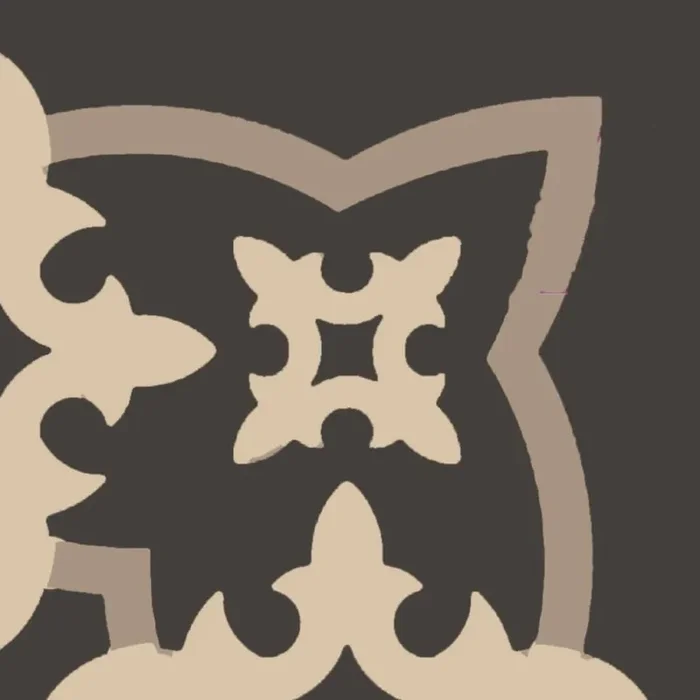 Zahna Alt Fläming Schwarz/Hellgrau Eckfries 7,3×7,3 Art.-Nr. 111157678.D