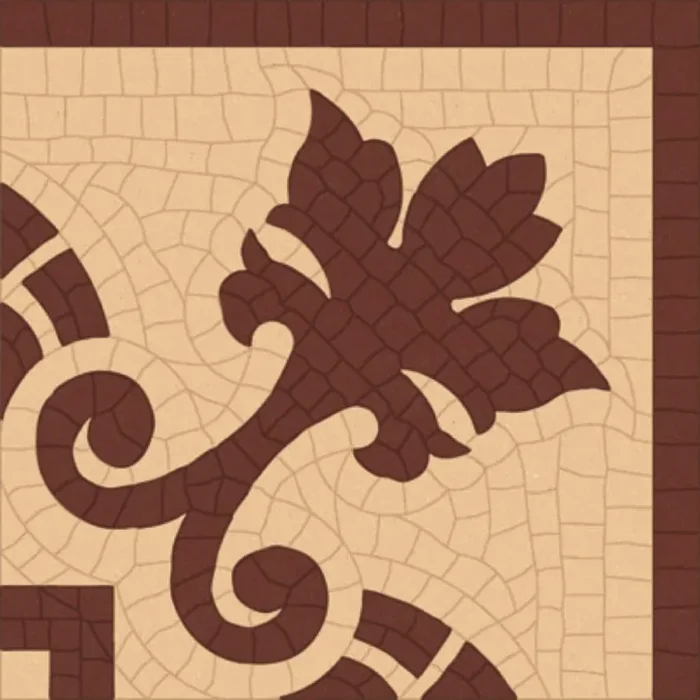 Zahna Alt Görlitz Creme/Oxidrot Uni Matt Eckfries 17×17/1,1 Art.-Nr. 111177768.01304