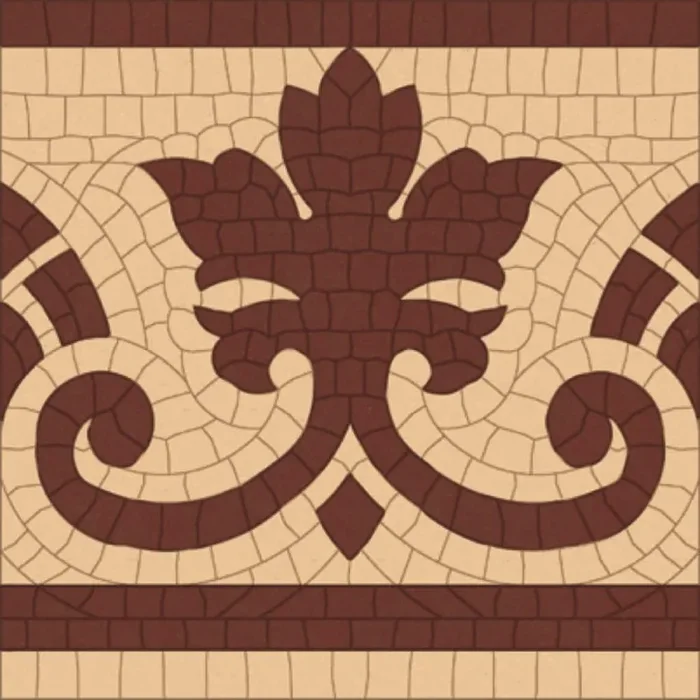 Zahna Alt Görlitz Creme/Oxidrot Uni Matt Fries 17×17/1,1 Art.-Nr. 111177766.01304