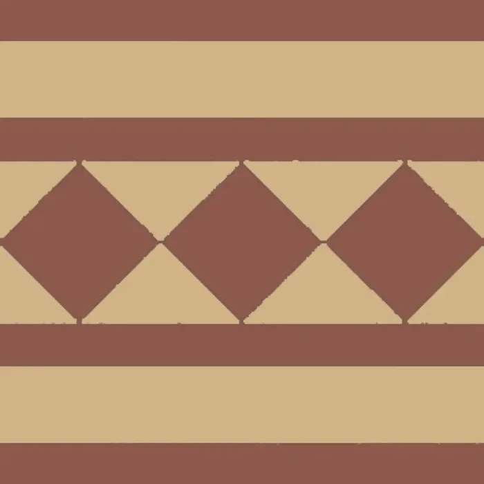 Zahna Alt Leipzig Creme/Oxidrot Uni Matt Fries 15×15 Art.-Nr. 111157816.01304