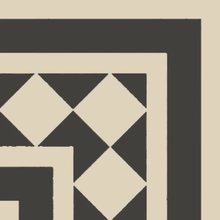 Zahna Alt Leipzig Schwarz/Weiss Uni Matt Eckfries 15×15 Art.-Nr. 111157818.0216