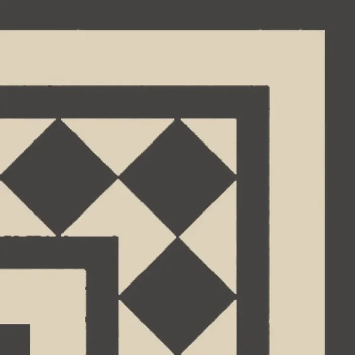 Zahna Alt Leipzig Weiss/Schwarz Uni Matt Eckfries 15×15 Art.-Nr. 111157818.1602