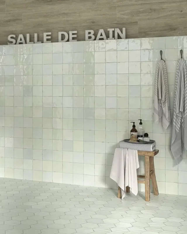 Zellige Wandfliesen Souk Aqua 13×13 cm