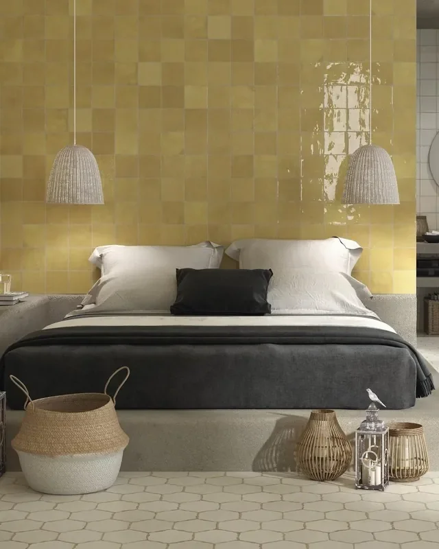 Zellige Wandfliesen Souk Ocre 13×13 cm