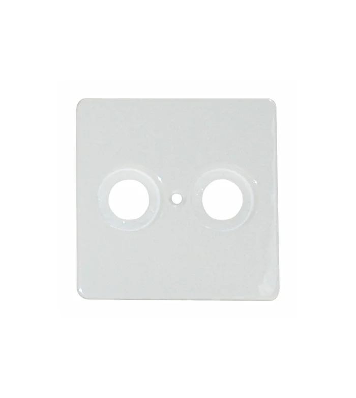 Zentralplatte für Koaxialantennensteckdose perlweiß