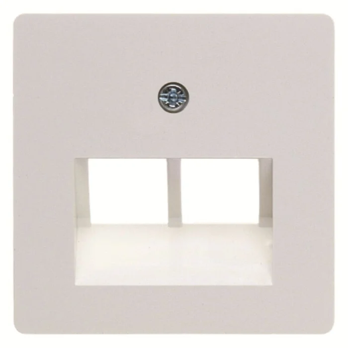 Zentralplatte für RJ45 2fach polarweiß