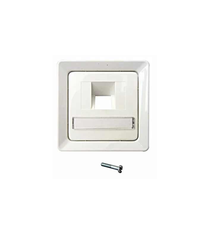 Zentralplatte für UAE 1xRJ45 mit Schriftfeld, reinweiß