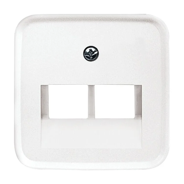 Zentralscheibe 2-fach für RJ45 Dosen Reflex SI alpinweiß