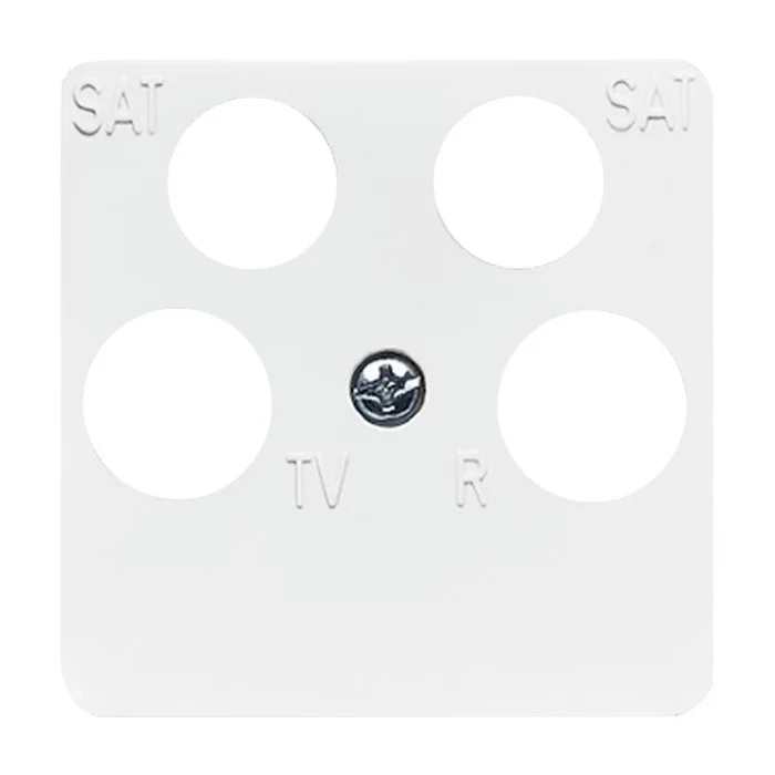 Zentralscheibe für Antennendose 4 Loch Reflex SI alpinweiß 50x50mm