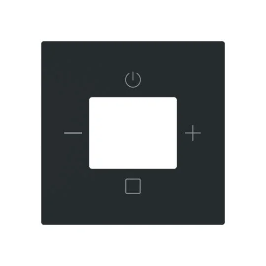 Zentralscheibe Radio schwarz matt