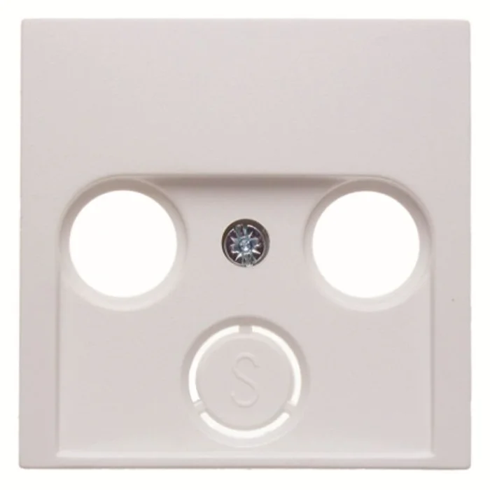 Zentralstück für Antennen-Steckdose 2- u nd 3Loch S.1/B.3/B.7 polarweiß, matt