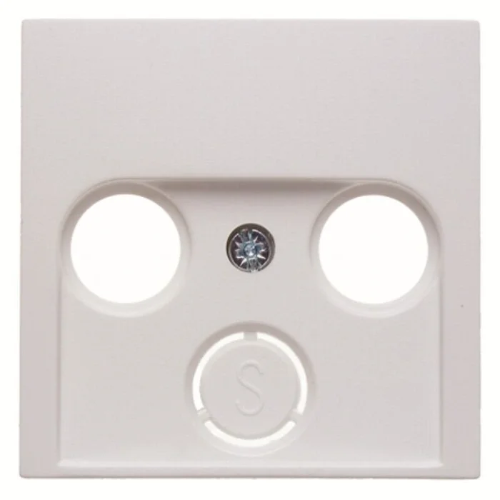Zentralstück für Antennendose 2- und 3Lo ch S.1 polarweiß, glänzend