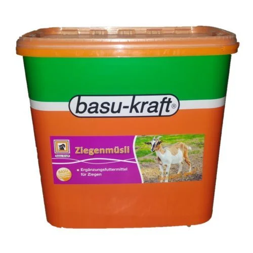 Ziegenmüsli – Zusatzfutter Ziegen Zwergziegen mit Luzerne Johannisbrot Mariendistelöl