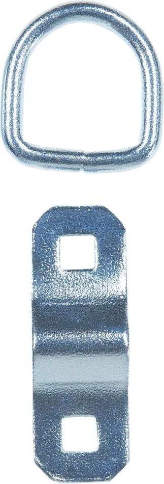 Zurröse mit D-Ring, verzinkt, 90 x 30 mm
