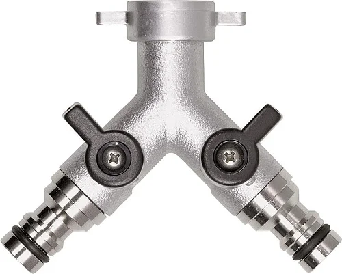 Zweigventil GEKA mit Absperrung, Messing vernickelt